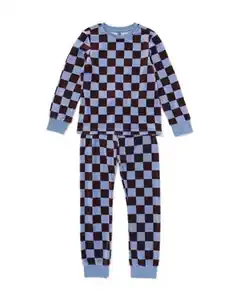 Kinderpyjama mit Blockmuster multifarbe