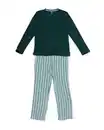 Bild 1 von Kinderpyjama mit Streifen grün