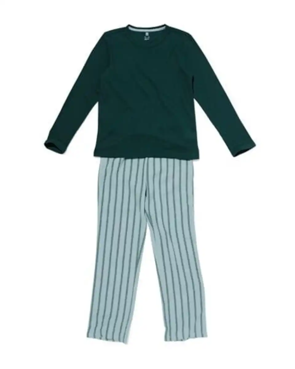 Bild 1 von Kinderpyjama mit Streifen grün