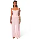 Bild 1 von Damen-Pyjamahose, Wide Fit, Baumwolljersey hellrosa