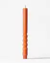 Bild 1 von LED-Dinnerkerze, ⌀ 2,5 × 27,3 cm, Rippenstruktur, Orange