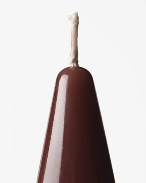 Bild 3 von Dinnerkerzen XL, ⌀ 4,3 × 27 cm, gedreht, dunkelbraun – 2 Stück