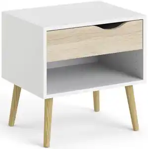Home affaire Nachttisch Oslo Nachtkommode, Nachtschrank, Beistelltisch, 1 Schublade, 1 offenes Fach, Breite 50 cm, Höhe 50 cm