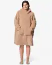 Bild 1 von Damennachthemd aus Fleece mit kleinen Herzen hellbraun