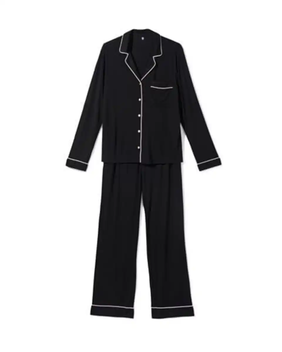 Bild 2 von Damenpyjama Viskose schwarz