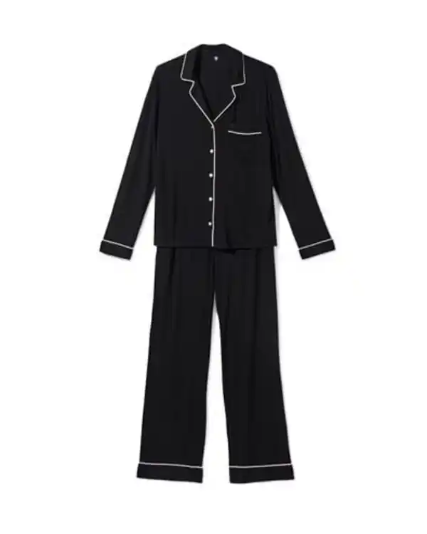 Bild 2 von Damenpyjama Viskose schwarz