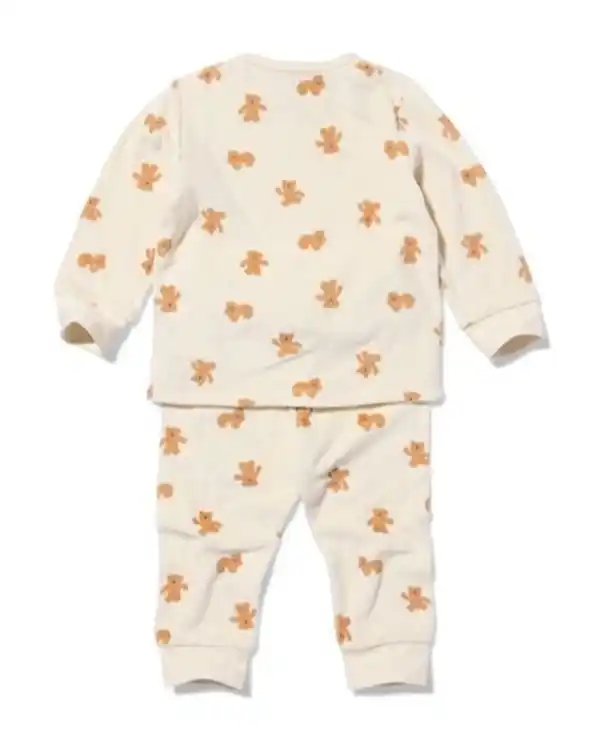 Bild 2 von Babypyjama, Velours, Bären naturfarben