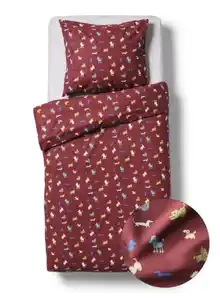 Kinderbettbezug 140 × 200 cm, Flanell, Hunde