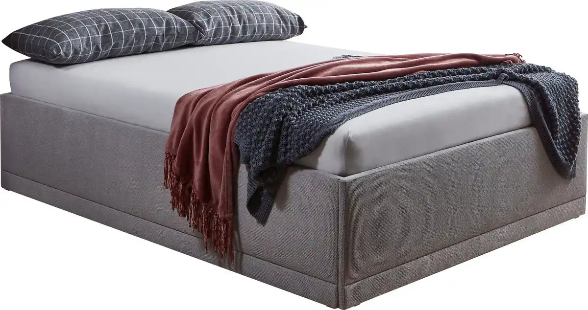 Bild 1 von Westfalia Schlafkomfort Polsterbett Texel, Standardhöhe mit Zierkissen, Bettkasten bei Ausführung mit Matratze