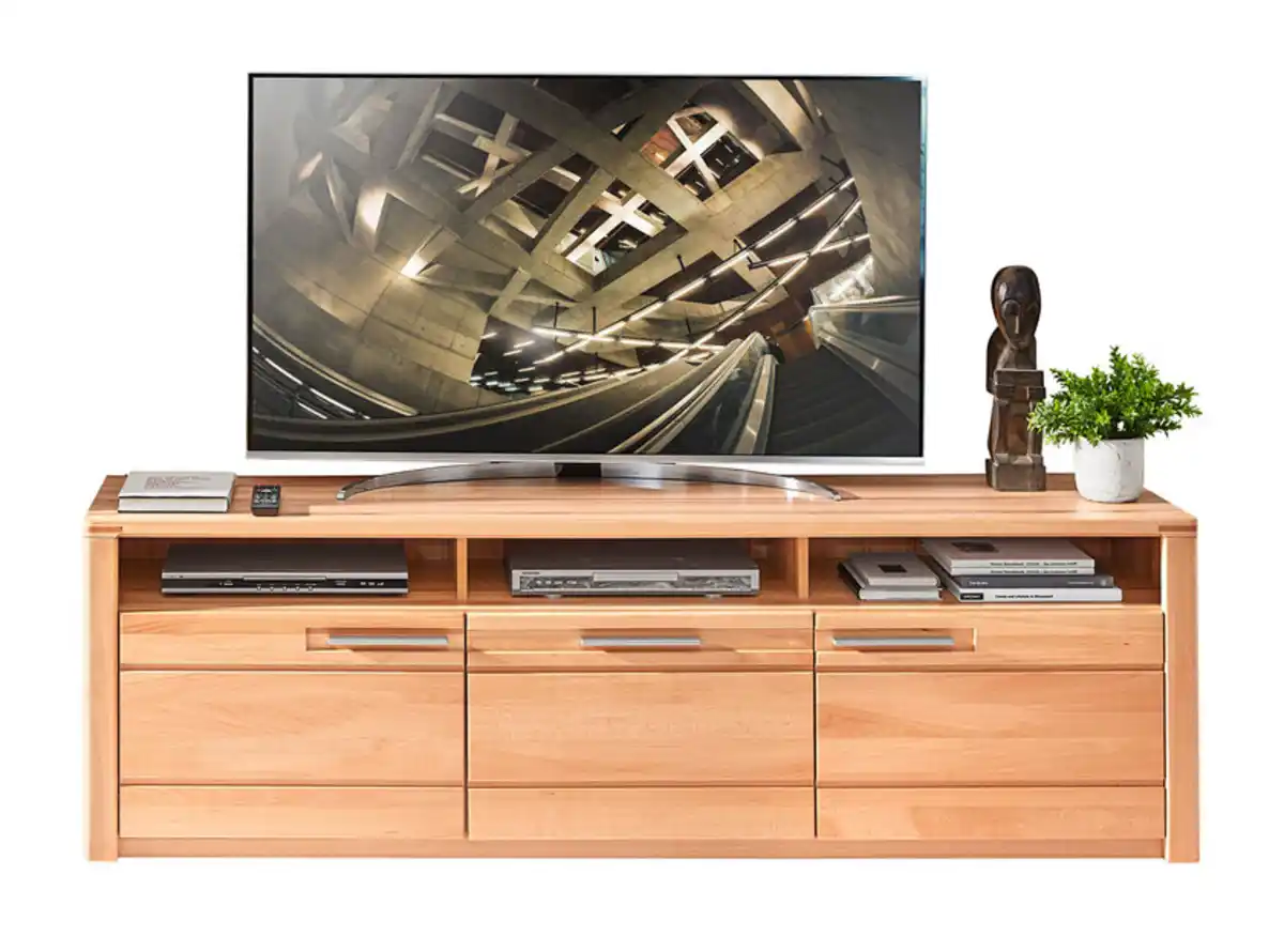 Bild 1 von TV-Unterteil Nature One 190x58x45 cm braun Teilmassiv Buche lackiert