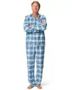 Bild 1 von Herrenpyjama, kariert mittelblau