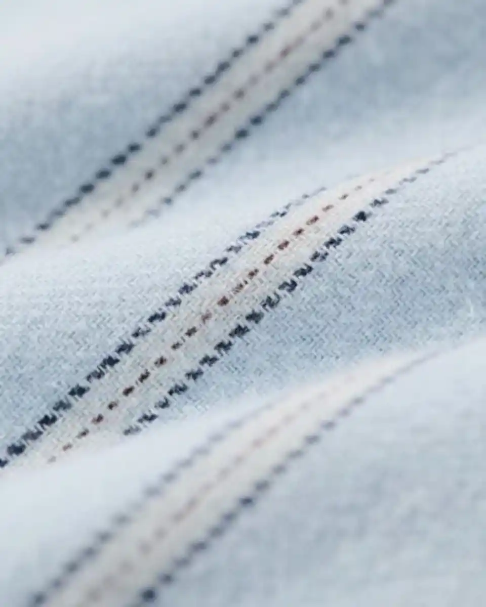 Bild 3 von Damenpyjama aus Baumwolle, Flanell, gestreift dunkelblau
