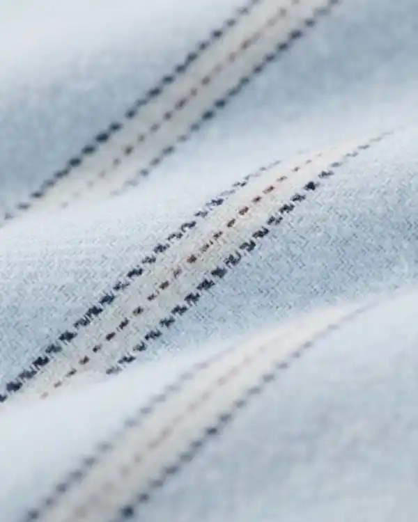 Bild 3 von Damenpyjama aus Baumwolle, Flanell, gestreift dunkelblau