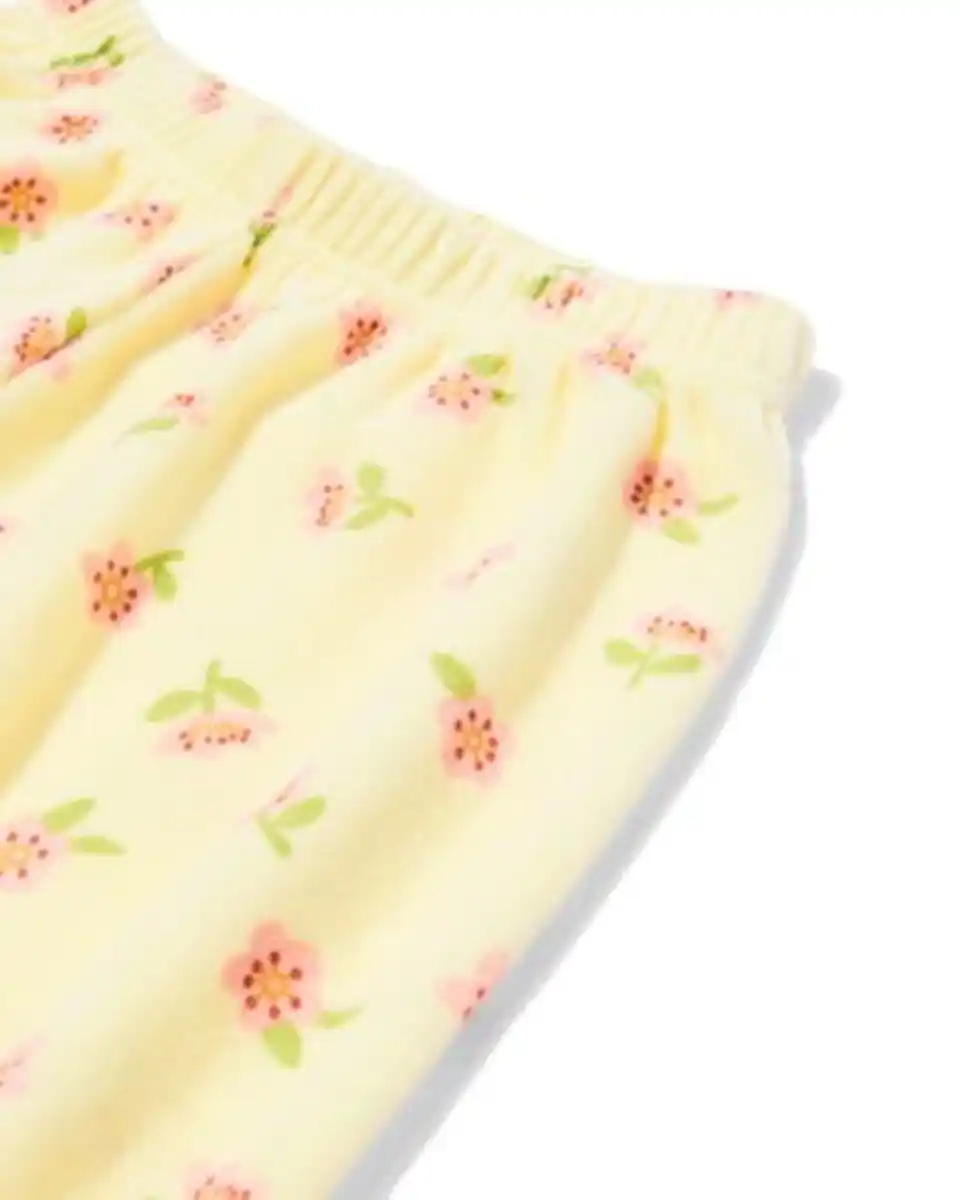 Bild 3 von Kinderpyjama aus Velours mit Blumen gelb