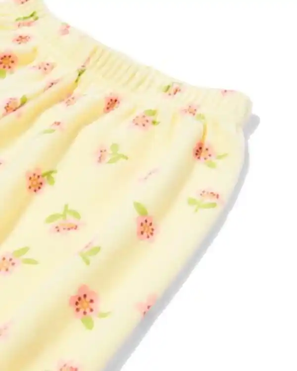 Bild 3 von Kinderpyjama aus Velours mit Blumen gelb