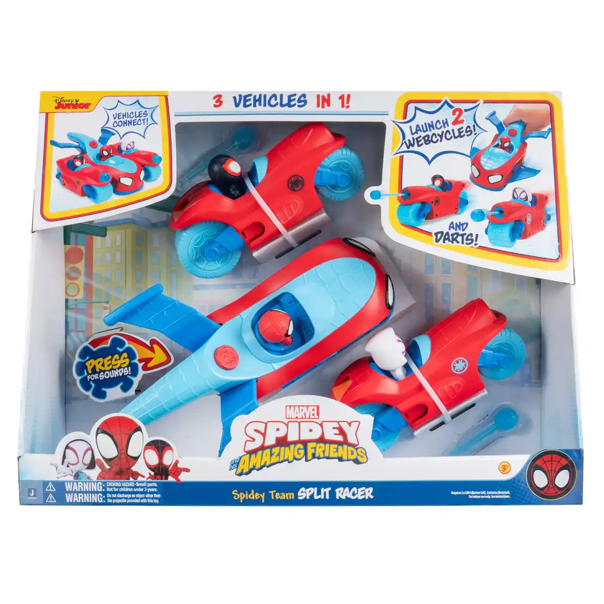 Bild 1 von SPIDEY und seine Super-Freunde - 3-in-1 Team Racer Fahrzeug, 1 Stk