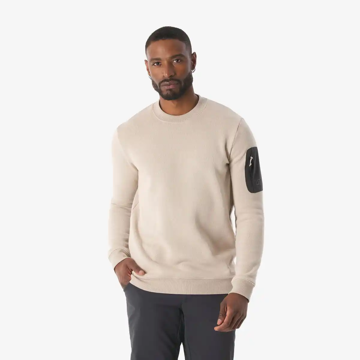 Bild 1 von QUECHUA Wanderpullover Herren - NH100 beige