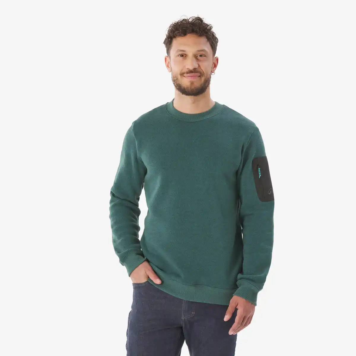 Bild 1 von QUECHUA Wanderpullover Herren - NH100 grün
