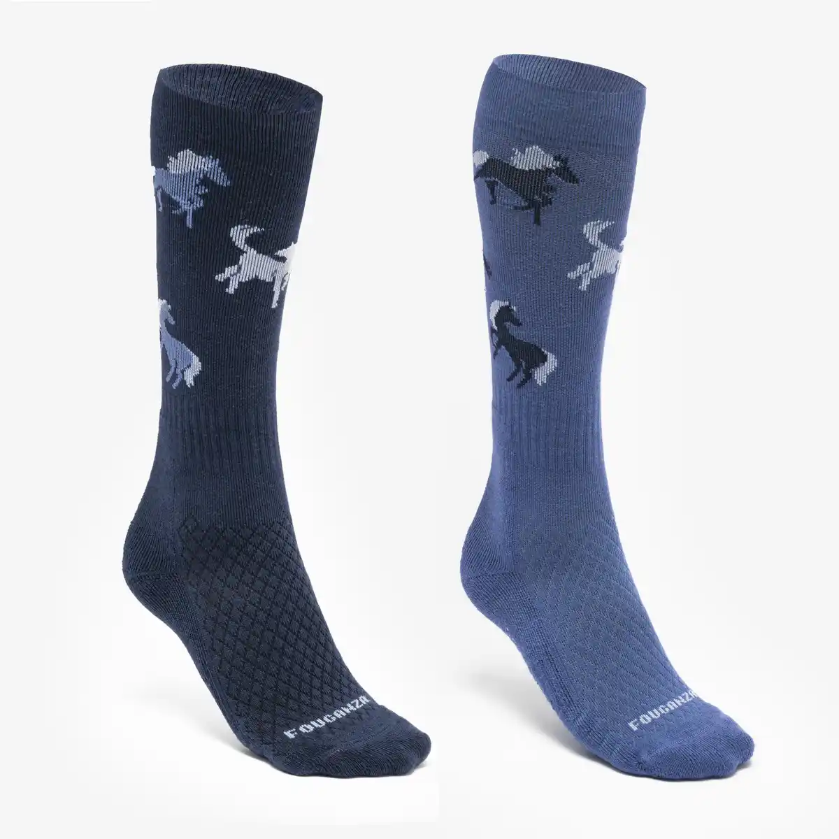 Bild 1 von FOUGANZA Reitsocken SKS 500 Kinder 2er-Pack blau