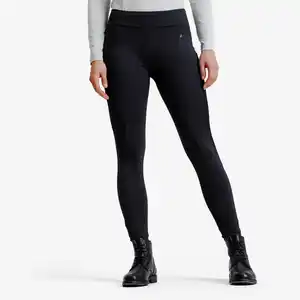 FOUGANZA Winter-Reitleggings Damen Full Grip Silikon schwarz