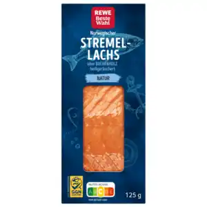 REWE Beste Wahl Stremellachs Natur 125g