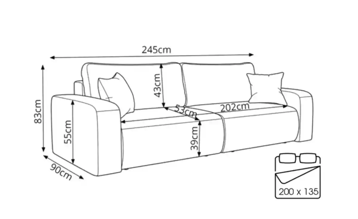 Bild 1 von Big Sofa mit Schlaffunktion Henna