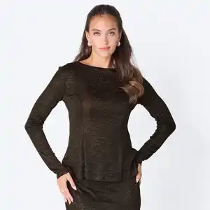 Damen-Langarmshirt mit Lurex-Effektgarn