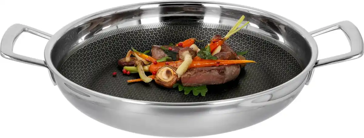 Bild 1 von SILVERCREST® Edelstahl-Servierpfanne »Wabenstruktur«
