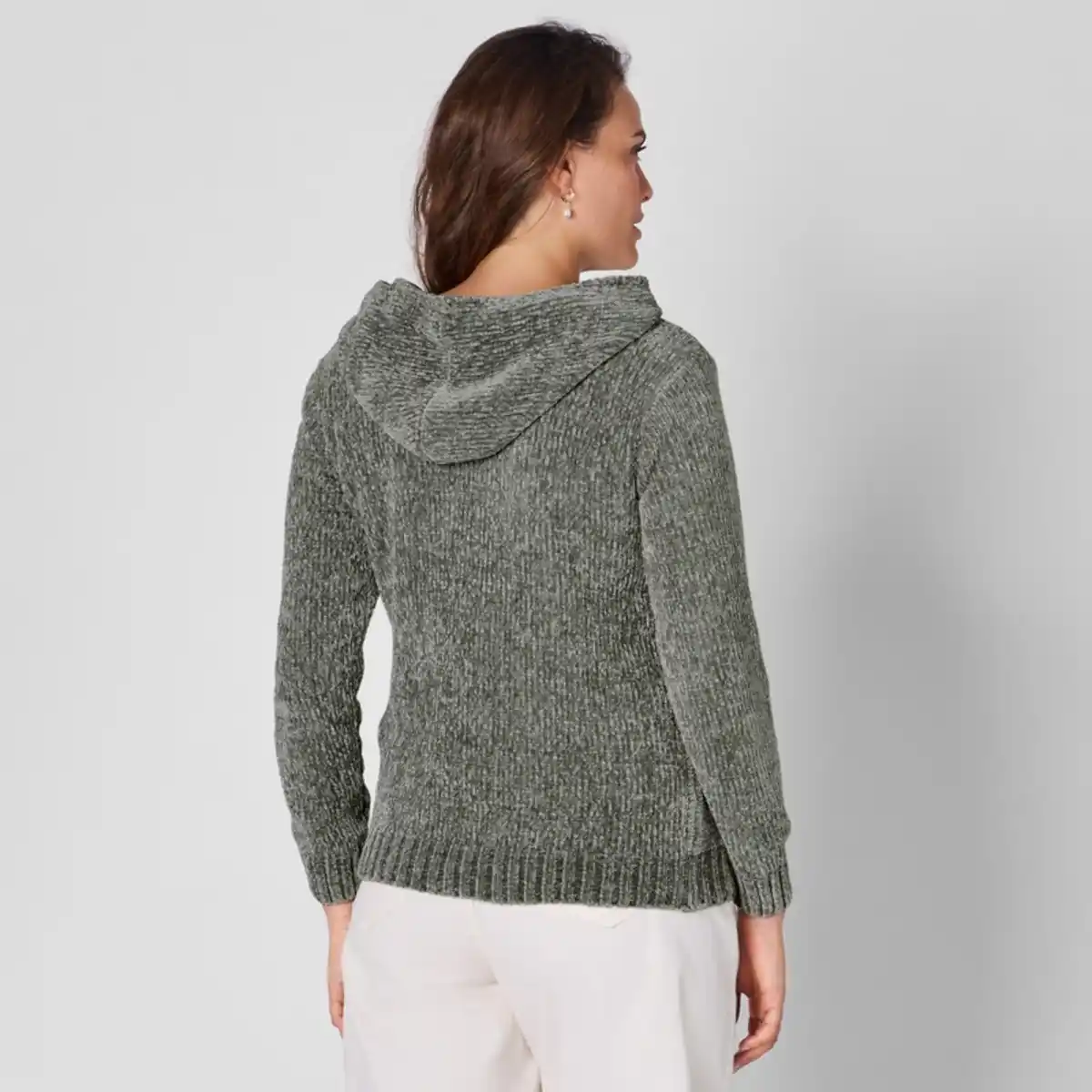 Bild 4 von Damen-Chenille-Pullover mit Kapuze