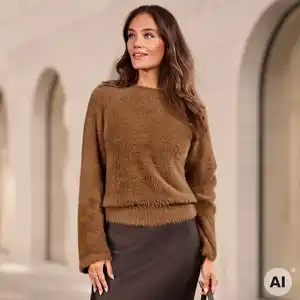 Damen-Flausch-Pullover