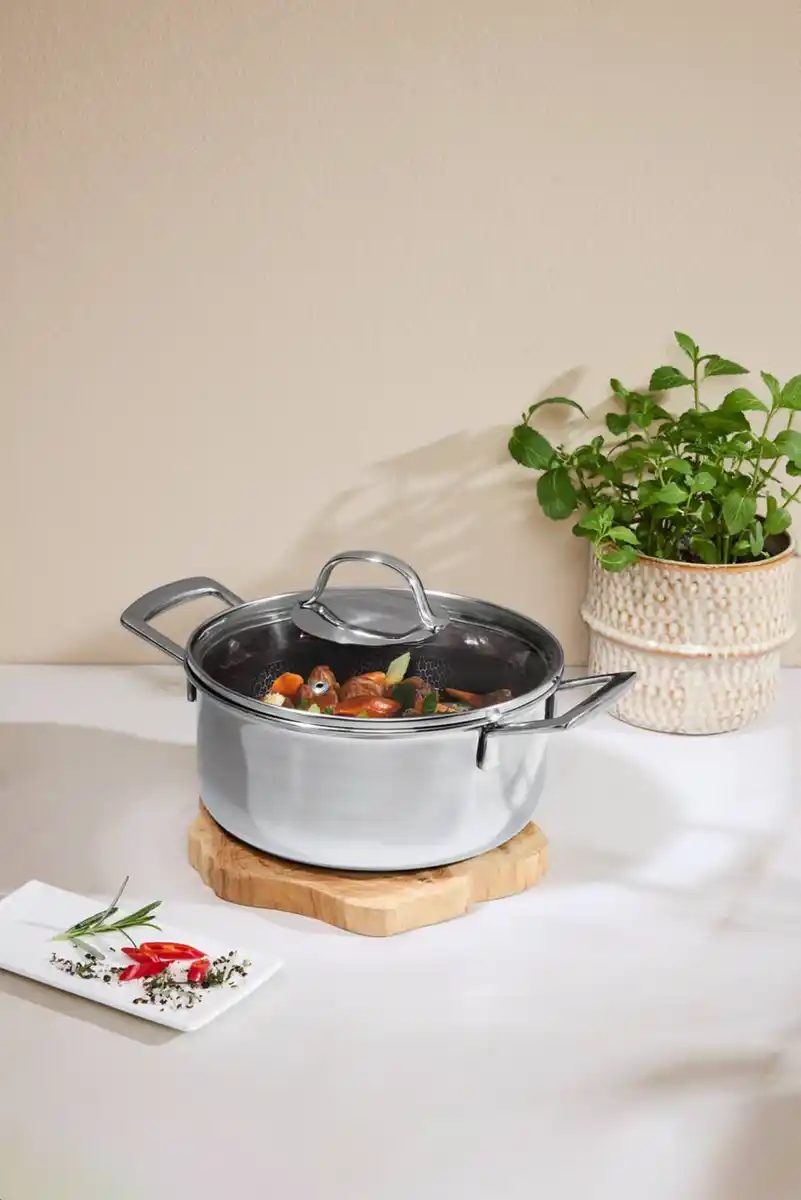 Bild 2 von SILVERCREST® Edelstahl-Topf »Wabenstruktur«