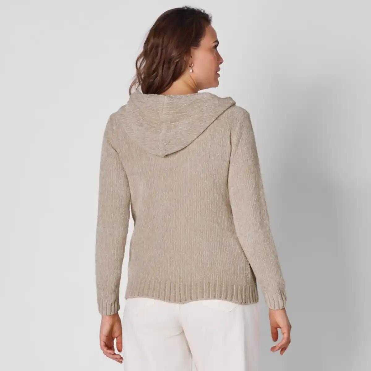 Bild 4 von Damen-Chenille-Pullover mit Kapuze