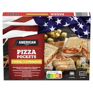 AMERICAN Pizza Pockets 360 g, 3-Cheese