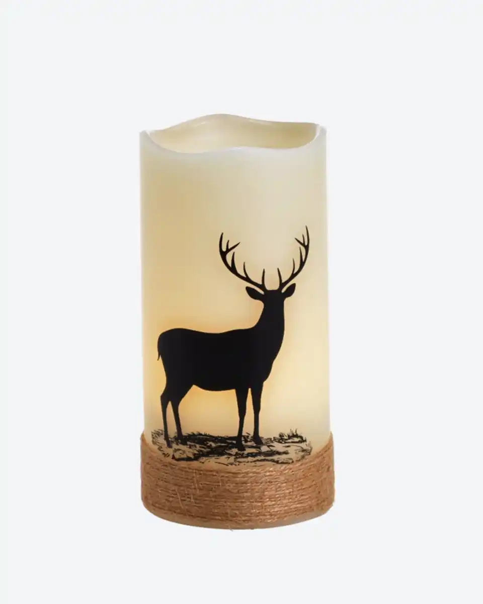 Bild 4 von LED-Echtwachskerze mit Timerfunktion, Ø ca. 8 cm, Höhe ca. 15 cm
