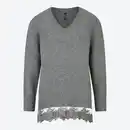 Bild 2 von Damen-Long-Pullover mit Spitzenabschluss