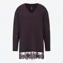 Bild 2 von Damen-Long-Pullover mit Spitzenabschluss