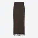 Bild 3 von Damen-Satin-Rock mit Spitzenabschluss