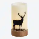 Bild 3 von LED-Echtwachskerze mit Timerfunktion, Ø ca. 8 cm, Höhe ca. 15 cm