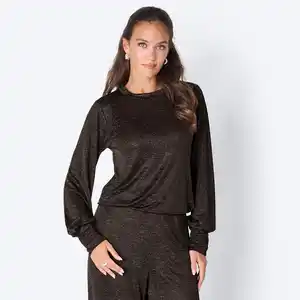 Damen-Langarmshirt mit Lurex-Effektgarn