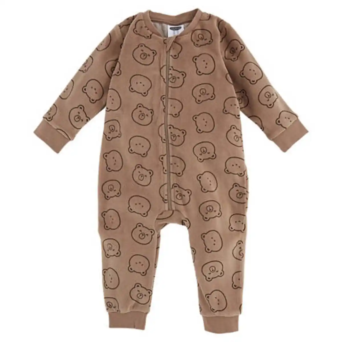 Bild 1 von LILY & DAN Baby Nicki Strampler, Braun Alloverprint, 62/68