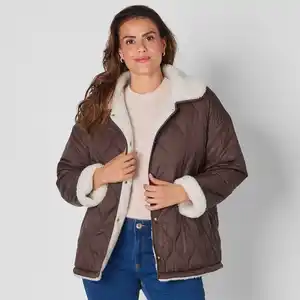 Damen-Steppjacke mit Teddyfleece-Futter