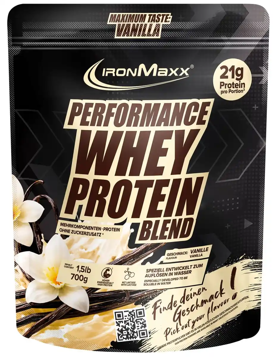 Bild 1 von IRONMAXX Performance Whey Protein Blend, 700-g-Packg.