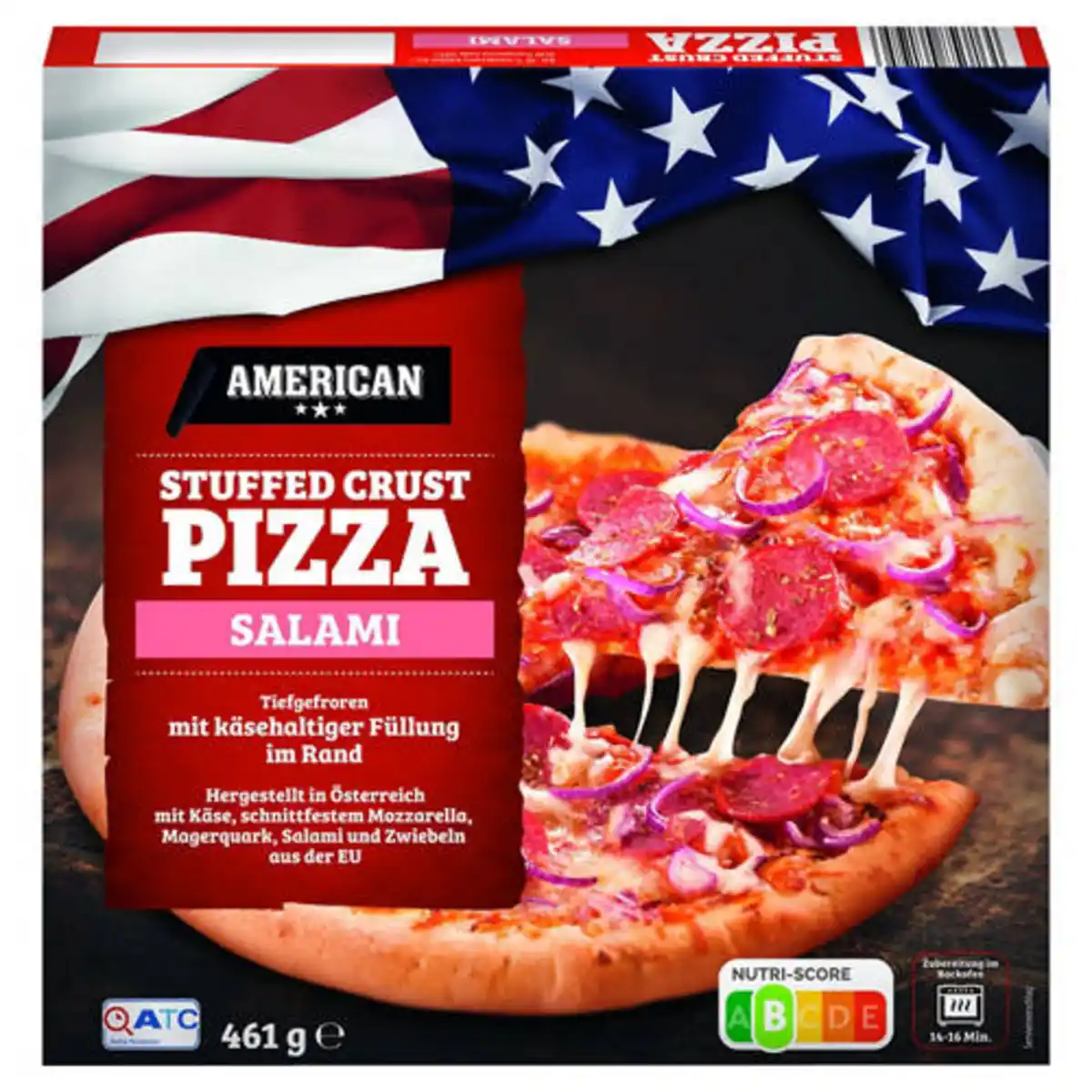 Bild 1 von AMERICAN Pizza Stuffed Crust 455 g, Salami