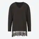 Bild 2 von Damen-Long-Pullover mit Spitzenabschluss