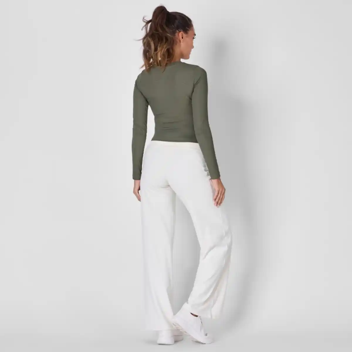 Bild 4 von Damen-Sportleggings mit weitem Bein und Umschlagbund