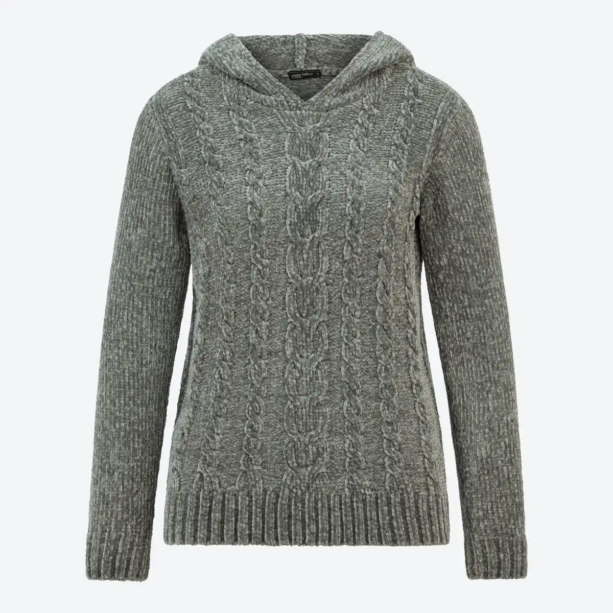 Bild 3 von Damen-Chenille-Pullover mit Kapuze