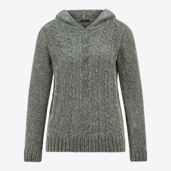 Bild 3 von Damen-Chenille-Pullover mit Kapuze