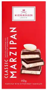 NIEDEREGGER Schokolade mit Marzipanfüllung, 110-g-Tafel