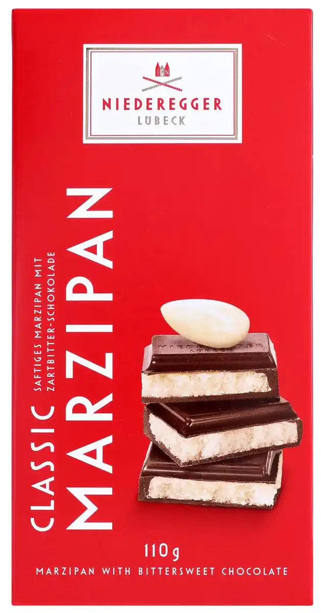 Bild 1 von NIEDEREGGER Schokolade mit Marzipanfüllung, 110-g-Tafel
