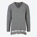 Bild 3 von Damen-Long-Pullover mit Spitzenabschluss